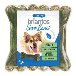 12x12cm (660g) Briantos Chew Bones Breath (mentával & spirulinával) kutyasnack