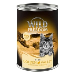 6x400g Wild Freedom Kitten Golden Valley - nyúl & csirke nedves macskatáp 5+1 ingyen akcióban