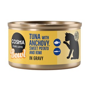 12x80g Cosma Bowl tonhal & szardella nedves macskatáp 10+2 ingyen