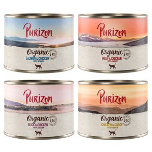 6x200g Purizon nedves macskatáp Organic vegyes csomag 4 változattal 12% árengedménnyel
