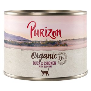 6x200g Purizon Organic kacsa, csirke & cukkini nedves macskatáp 12% árengedménnyel