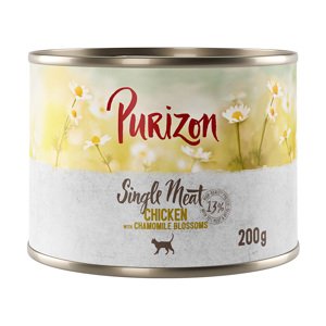 6x200g Purizon Single Meat csirke & kamillavirág nedves macskatáp 12% árengedménnyel