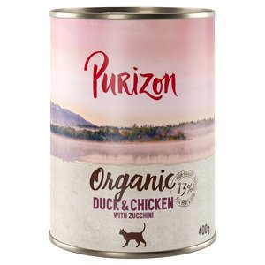 6x400g Purizon Organic Kacsa, csirke & cukkini nedves macskatáp 12% árengedménnyel