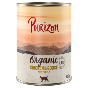 6x400g Purizon Organic Csirke, liba & tök nedves macskatáp 12% árengedménnyel