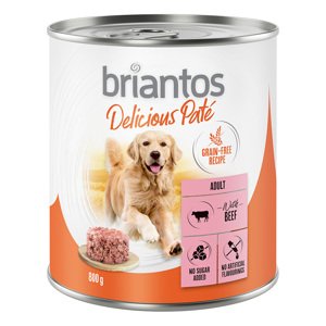 24x800g briantos Delicious Paté Marha nedves kutyatáp 20+4 ingyen akcióban