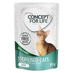 12x85g Concept for Life Sterilised Cats nyúl - aszpikban nedves macskatáp 20% árengedménnyel