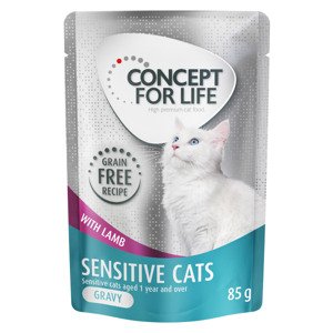 12x85g Concept for Life Senstive Cats bárány - szószban nedves macskatáp 20% árengedménnyel