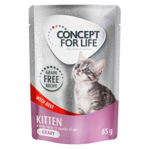 12x85g Concept for Life Kitten marha gabonamentes - szószban nedves macskatáp 20% árengedménnyel