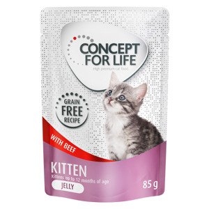 12x85g Concept for Life Kitten marha gabonamentes - aszpikban nedves macskatáp 20% árengedménnyel