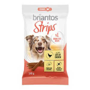 4x140g Briantos Strips csirke gabonamentes kutyasnack 20% árengedménnyel