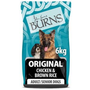 6kg Burns Adult & Senior Original csirke & barna rizs száraz kutyatáp