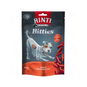 100g Rinti Extra Bitties kutyasnack-csirke, paradicsom & tök