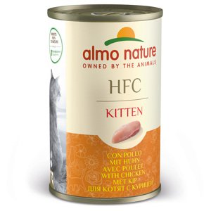 6x140g Almo Nature HFC nedves macskatáp-Kitten csirke