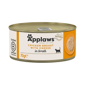 24x70g Applaws húslében csirkemell & sajt nedves macskatáp