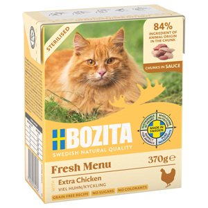 6x370g Bozita falatok Sterilised csirke szószban nedves macskatáp