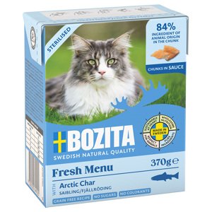 24x370g Bozita falatok Sterilised hegyi lazac szószban nedves macskatáp