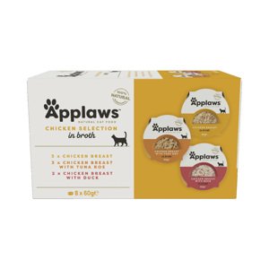 8x60g Applaws Cat Pot Selection csirkeválogatás nedves macskatáp