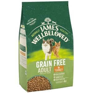 2x4kg James Wellbeloved Adult Cat Grain Free pulyka száraz macskatáp