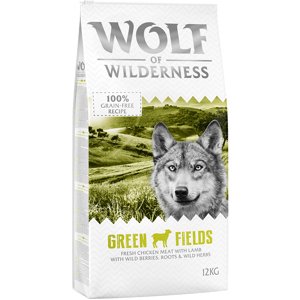 2x12 kg Wolf of Wilderness Adult Green Fields - bárány száraz kutyatáp