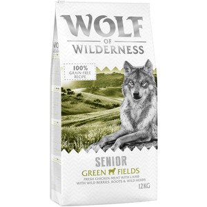 2x12kg Wolf of Wilderness Senior Green Fields - bárány száraz kutyatáp