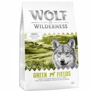 1kg Wolf of Wilderness Adult ''Green Fields'' bárány - gabonamentes száraz kutyatáp