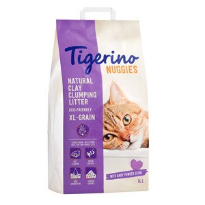 14l Tigerino Nuggies babapúder illatú, durva szemcsés macskaalom