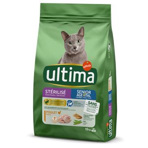 10kg Ultima Cat Sterilized Senior száraz macskatáp