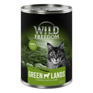 6x400g Wild Freedom Adult nedves macskatáp - Green Lands - bárány & csirke