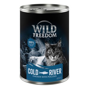 6x400g Wild Freedom Adult nedves macskatáp - Cold River - lazac & csirke