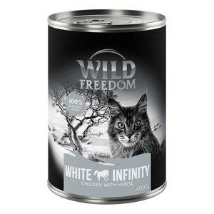 24x400g Wild Freedom Adult nedves macskatáp-White Infinity - ló & csirke