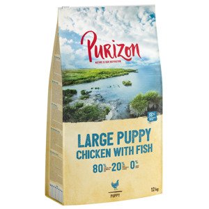 12kg Purizon Puppy Large csirke & hal - gabonamentes száraz kutyatáp
