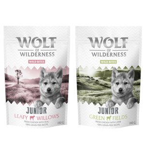 360g Wolf of Wilderness Wild Bites kutyasnack 2-es Junior mix: bárány & borjú