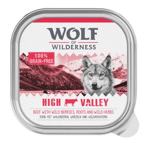 6x300g Wolf of Wilderness Adult nedves kutyatáp-High Valley - marha