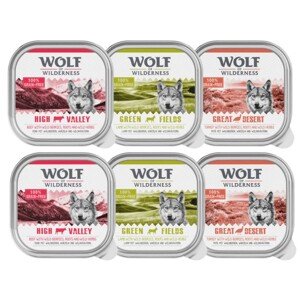 6x300g Wolf of Wilderness Adult nedves kutyatáp - Vegyes csomag