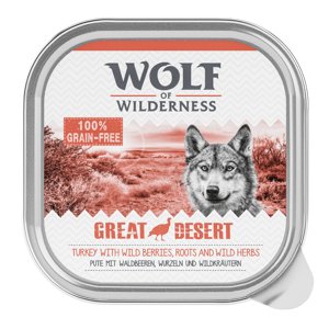 24x300g Wolf of Wilderness Adult nedves kutyatáp-Great Desert - pulyka