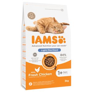 3kg IAMS for Vitality Cat Adult Sterilised csirke száraz macskatáp