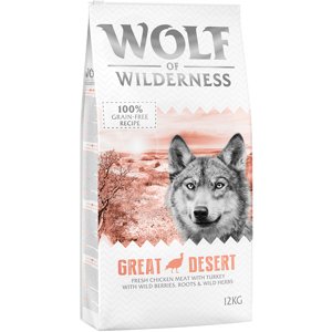 2x12kg Wolf of Wilderness Adult "Great Desert" - pulyka száraz kutyatáp