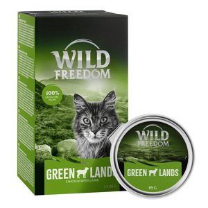 6x85g Wild Freedom Adult tálcás nedves macskatáp- Green Lands - bárány & csirke