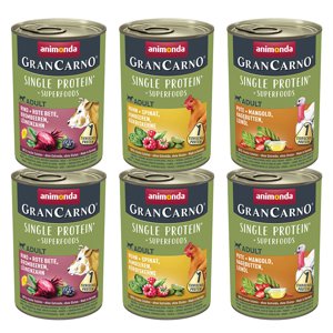 24xx400g animonda GranCarno Adult Superfoods nedves kutyatáp- Vegyes csomag 3 fajtával