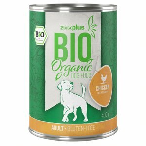 400g zooplus Bio csirke, bio rizs & bio sárgarépa nedves kutyatáp