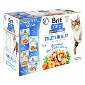 24x85g Brit Care Cat filék szószban & aszpikban nedves macskatáp- Flavour box (több íz egy dobozban)
