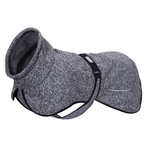 Rukka® Comfy kötött kutyadzseki, szürke / fekete- Kb. 45 cm háthossz (méret: 45)
