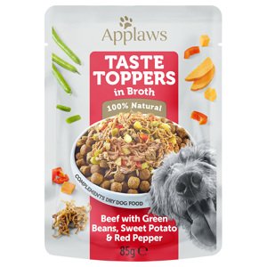 12x85g Applaws Taste Toppers húslében marha & zöldbab nedves kutyatáp