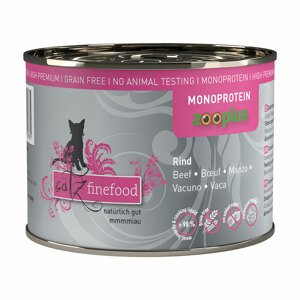 24x200g catz finefood Monoprotein zooplus marha nedves macskatáp