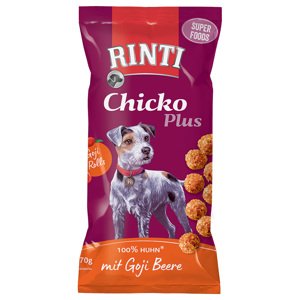 3x70g RINTI Chicko Plus Superfoods & goji bogyó kutyasnack