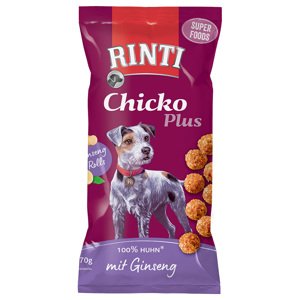3x70g RINTI Chicko Plus Superfoods & ginzeng jutalomfalat kutyáknak