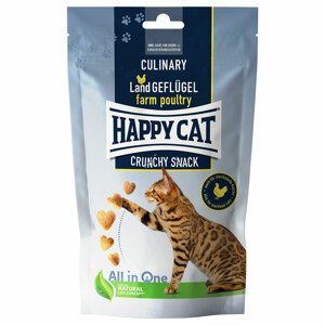 2x70g Happy Cat Culinary Crunchy vidéki szárnyas snack macskáknak