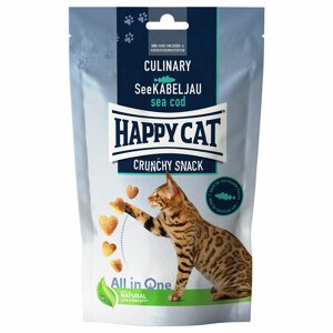 70g Happy Cat Culinary Crunchy tőkehal snack macskáknak