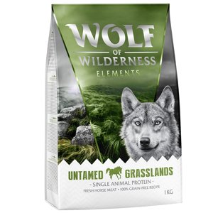 1kg Wolf of Wilderness "Untamed Grasslands" - ló, gabonamentes száraz kutyatáp