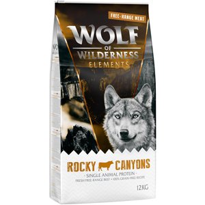 12kg Wolf of Wilderness "Rocky Canyons" - szabadtartású marha, gabonamentes száraz kutyatáp